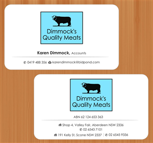 Diseño de Tarjeta de Presentación por Sbss para Dimmock's Quality Meats | Diseño: #2149140