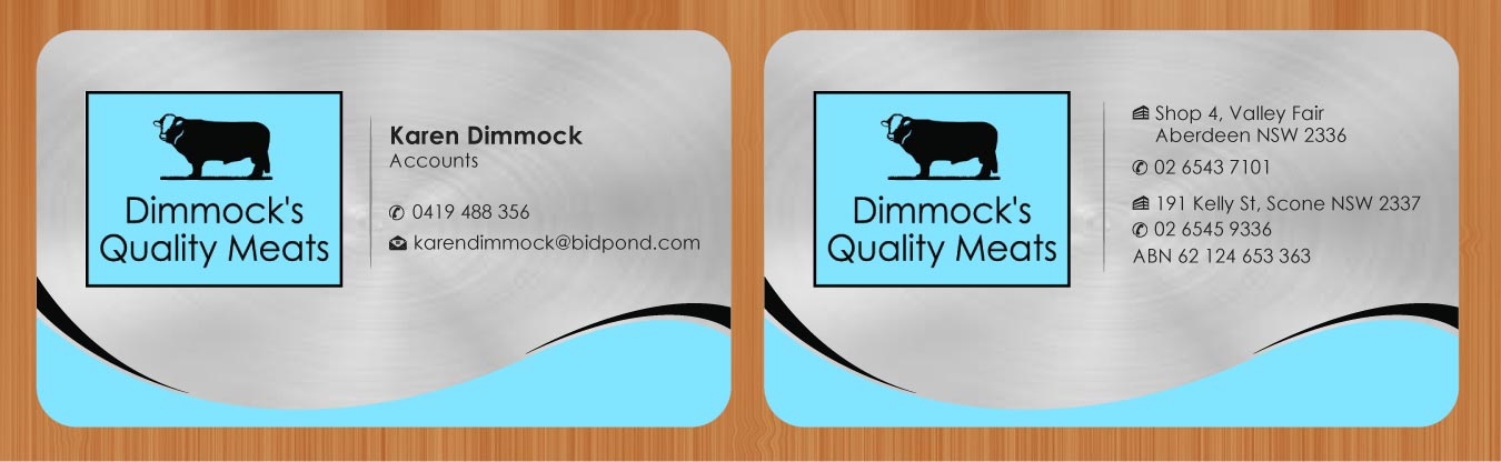 Diseño de Tarjeta de Presentación por Sbss para Dimmock's Quality Meats | Diseño #2149141