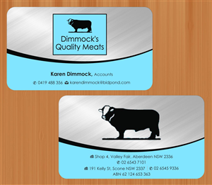 Diseño de Tarjeta de Presentación por Sbss para Dimmock's Quality Meats | Diseño: #2149146