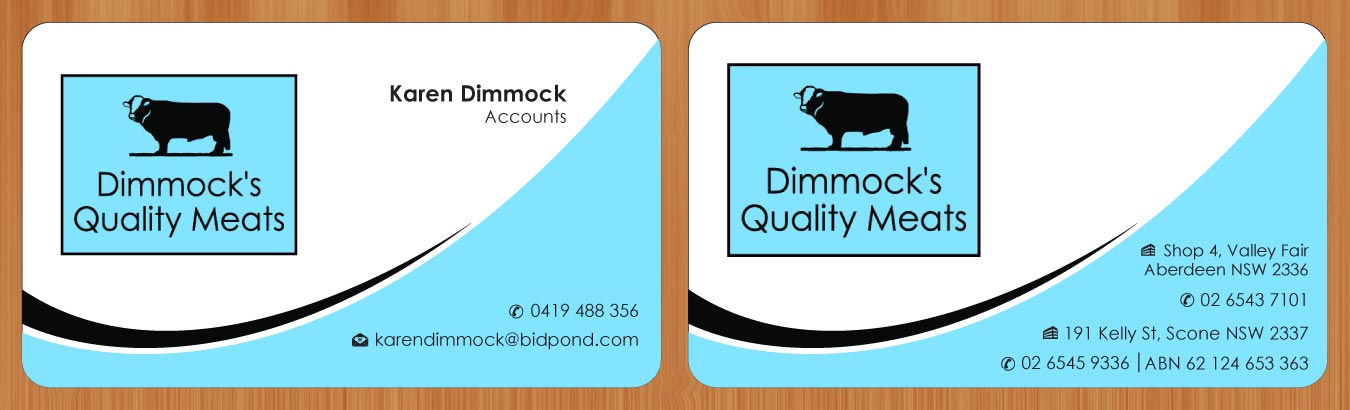 Diseño de Tarjeta de Presentación por Sbss para Dimmock's Quality Meats | Diseño #2149154