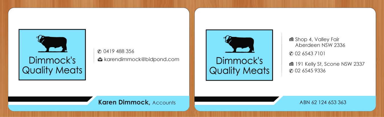 Business Card Design by Sbss for Dimmock's Quality Meats | Design #2149170