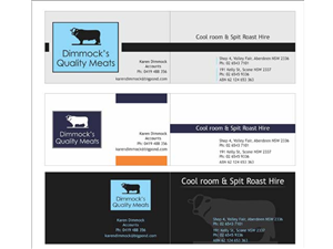 Business Card Design by Arpita for Dimmock's Quality Meats | Design: #2153140