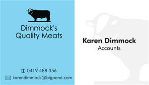 Business Card Design by Maciek for Dimmock's Quality Meats | Design: #2162377
