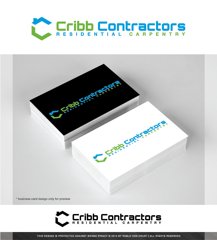 Logo Design by Pablo Von Crust for cribb contractors | Design: #2017584