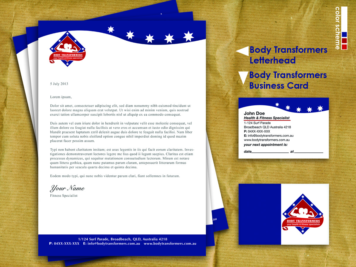 Stationery Design by Sarah Motyl-Szary for Body Transformers | Design #2066149