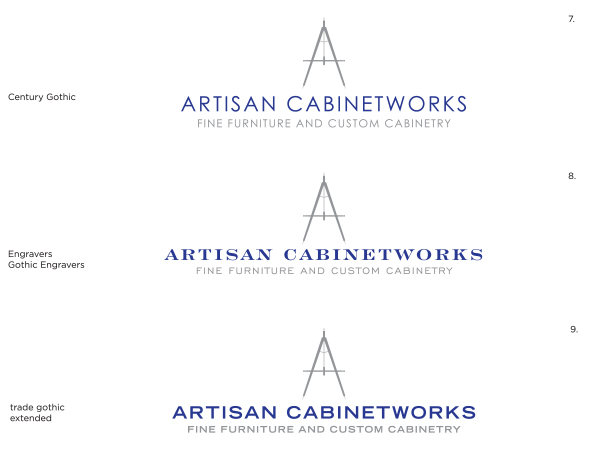 Diseño de Logo por one44 Design Studio para Artisan Cabinetworks | Diseño #2242459