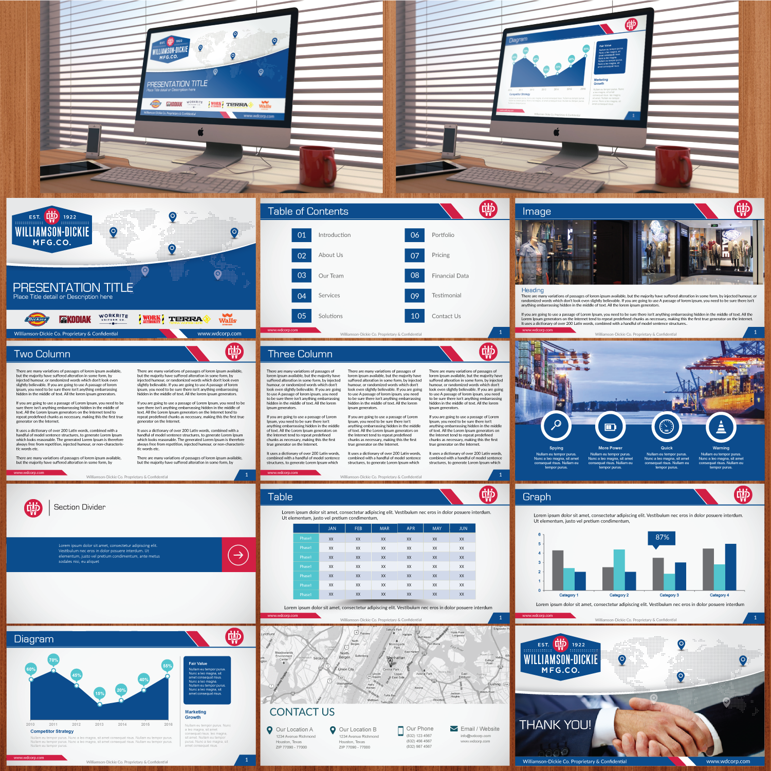 Design de PowerPoint par Asmi pour Williamson - Dickie Holding Company | Design #9250025