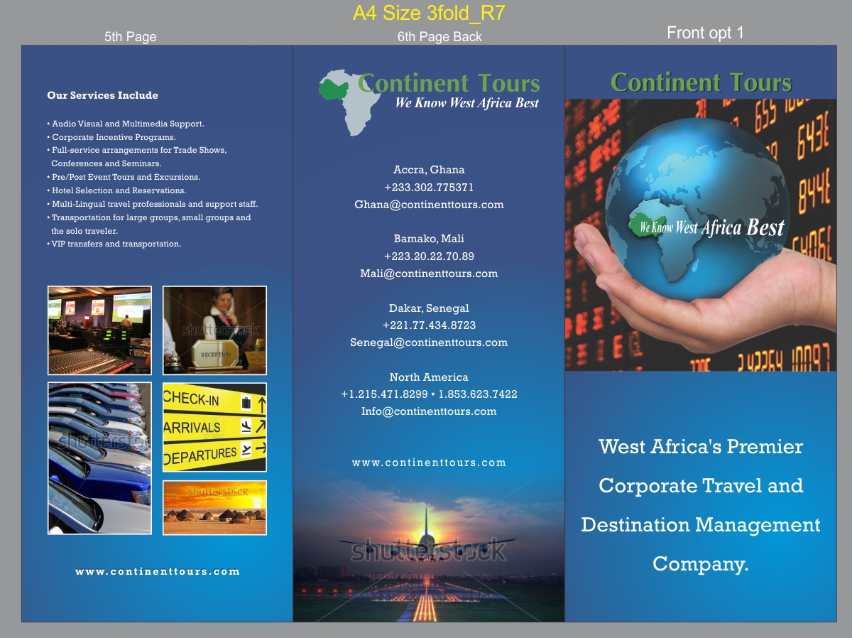 Brochure Design by Ramaling Belkote for Continent Tours | Design #2063267