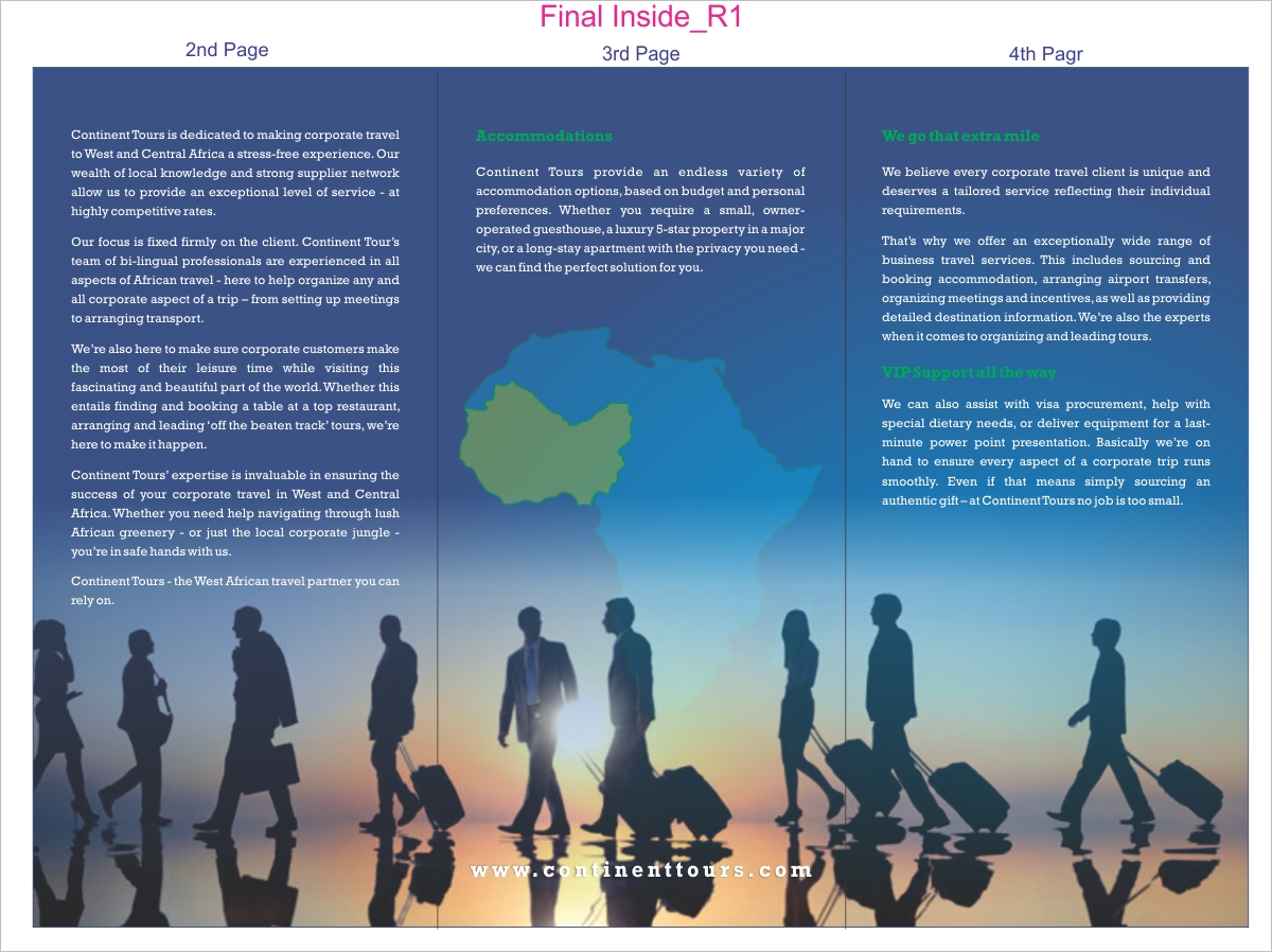 Brochure Design by Ramaling Belkote for Continent Tours | Design: #2089202