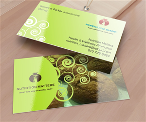 Business Card Design by luiz otavio I DESIGN for Powerhouse Bakery at Nutrition Matters, Inc. | Design: #2033752