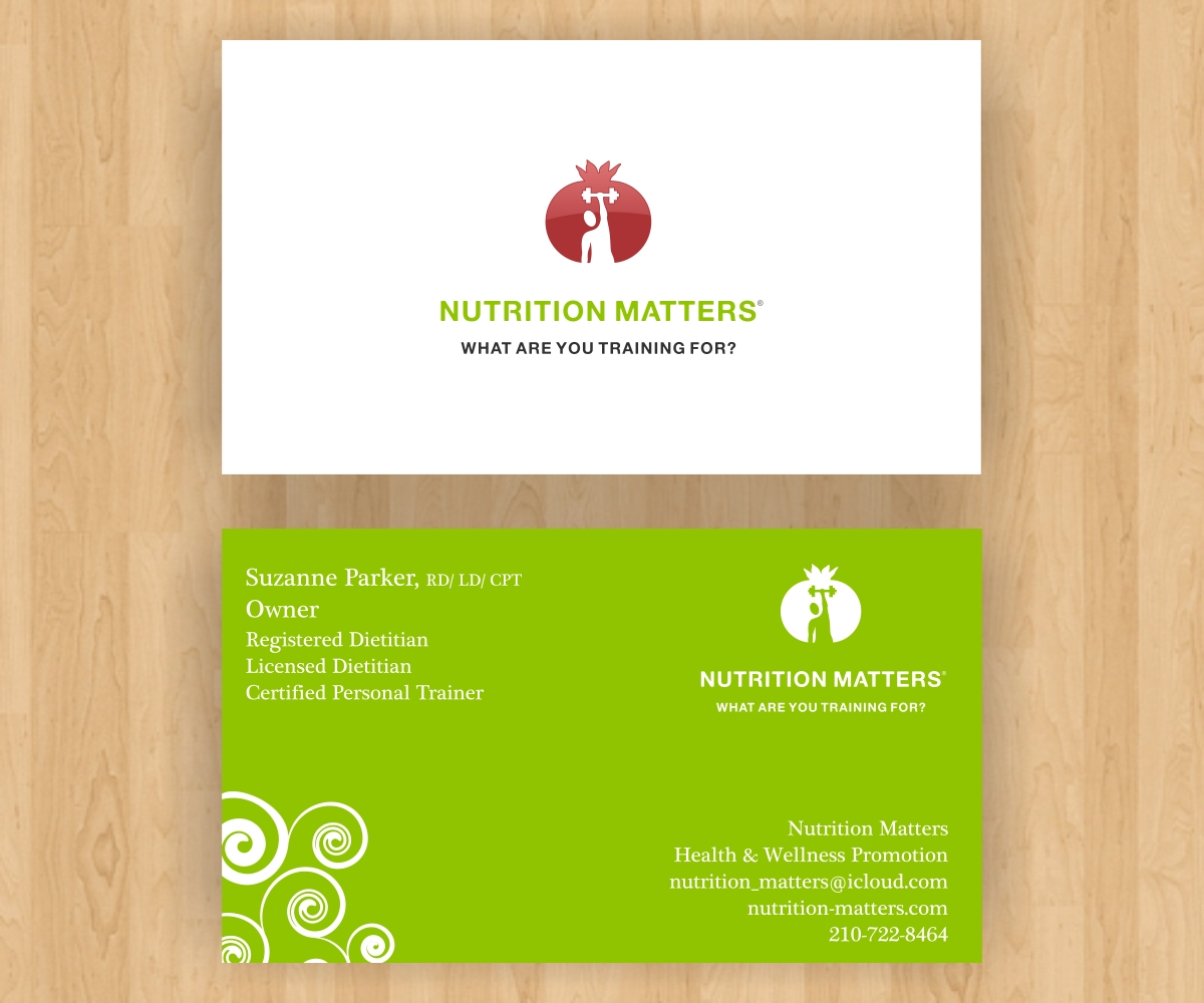 Business Card Design by luiz otavio I DESIGN for Powerhouse Bakery at Nutrition Matters, Inc. | Design #2062531