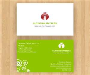 Business Card Design by luiz otavio I DESIGN for Powerhouse Bakery at Nutrition Matters, Inc. | Design: #2062531