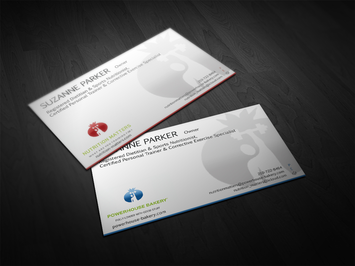 Business Card Design by Cyanide Design for Powerhouse Bakery at Nutrition Matters, Inc. | Design #2029495