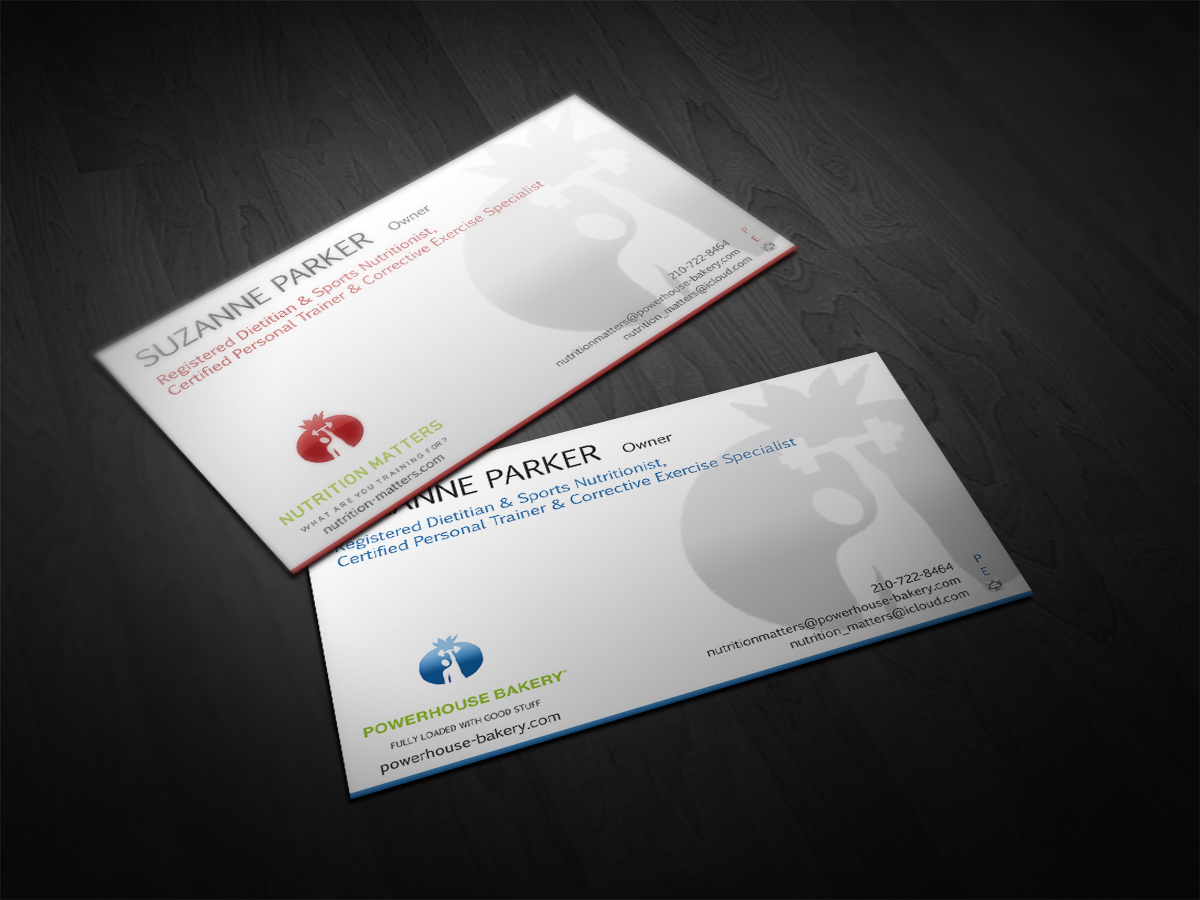 Business Card Design by Cyanide Design for Powerhouse Bakery at Nutrition Matters, Inc. | Design #2029513