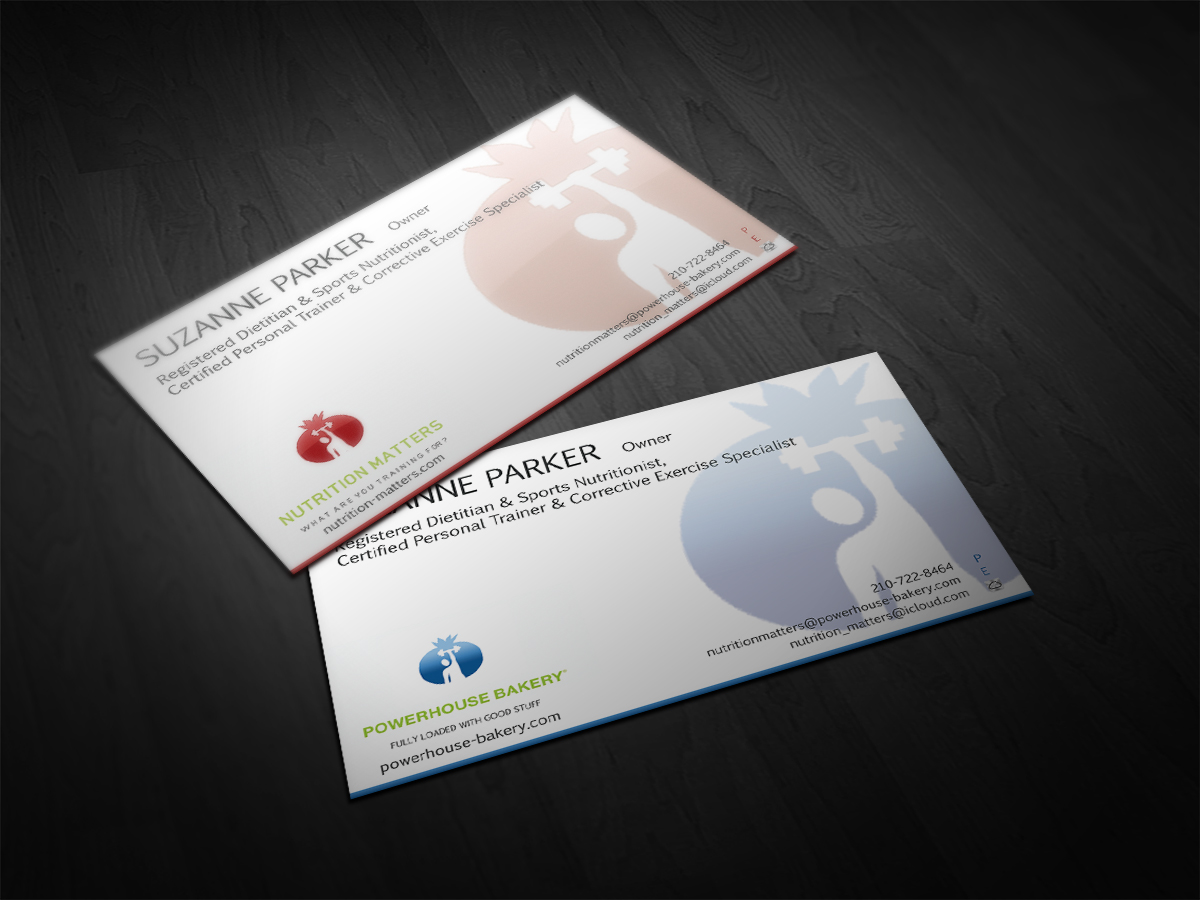 Business Card Design by Cyanide Design for Powerhouse Bakery at Nutrition Matters, Inc. | Design #2029516