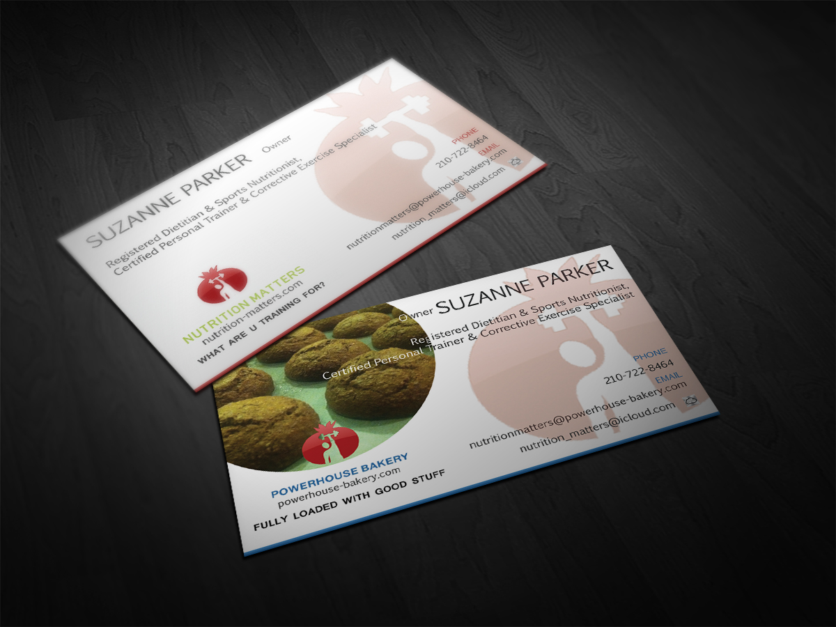 Business Card Design by Cyanide Design for Powerhouse Bakery at Nutrition Matters, Inc. | Design #2031828
