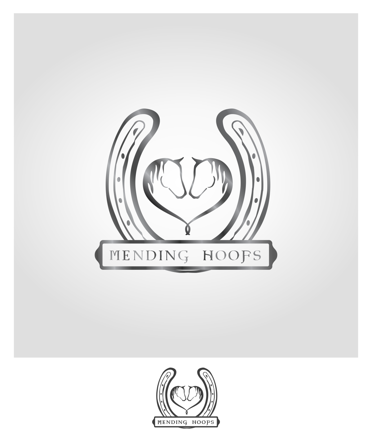 Logo Design by Living Horses Graphics for Mending Hoofs, LLC | Design: #9203468