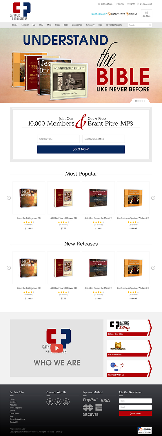 Web Design by RupalTechno for Catholic Productions | Design #9226467