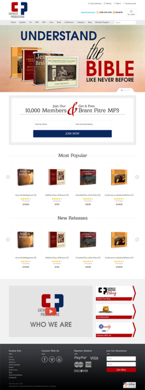 Web Design by RupalTechno for Catholic Productions | Design #9226467