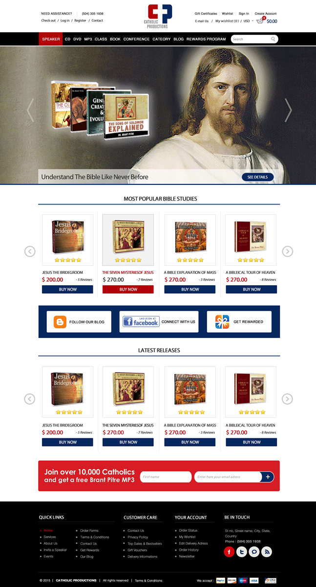 Web Design by Anooshaa Kachhia for Catholic Productions | Design #9200843