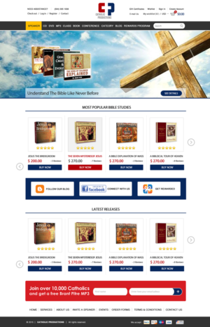 Web Design by Anooshaa Kachhia for Catholic Productions | Design: #9200845