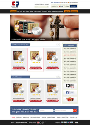 Web Design by Anooshaa Kachhia for Catholic Productions | Design: #9222881