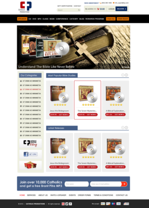 Web Design by Anooshaa Kachhia for Catholic Productions | Design: #9222882