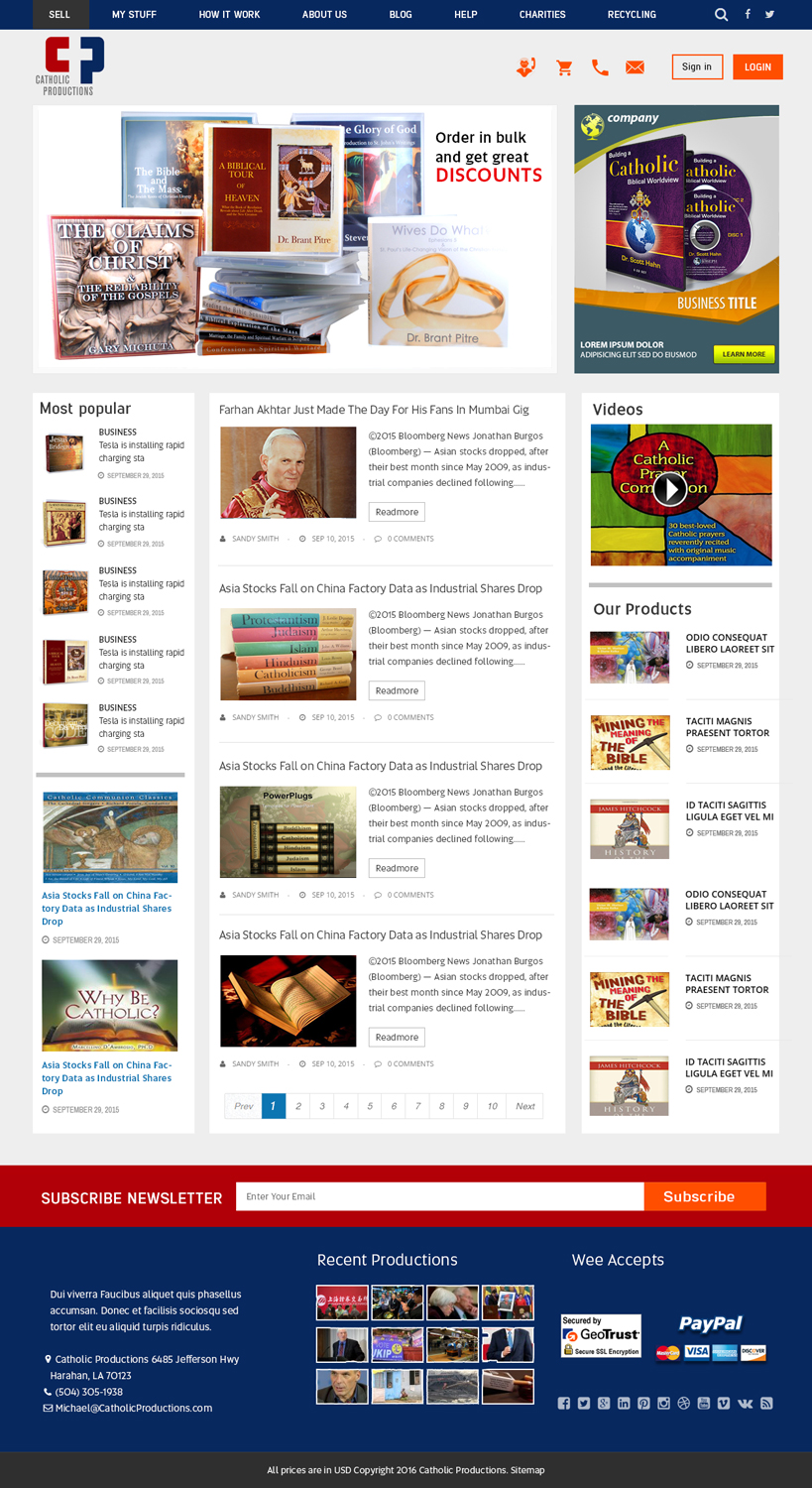 Web Design by webxvision for Catholic Productions | Design #9281224