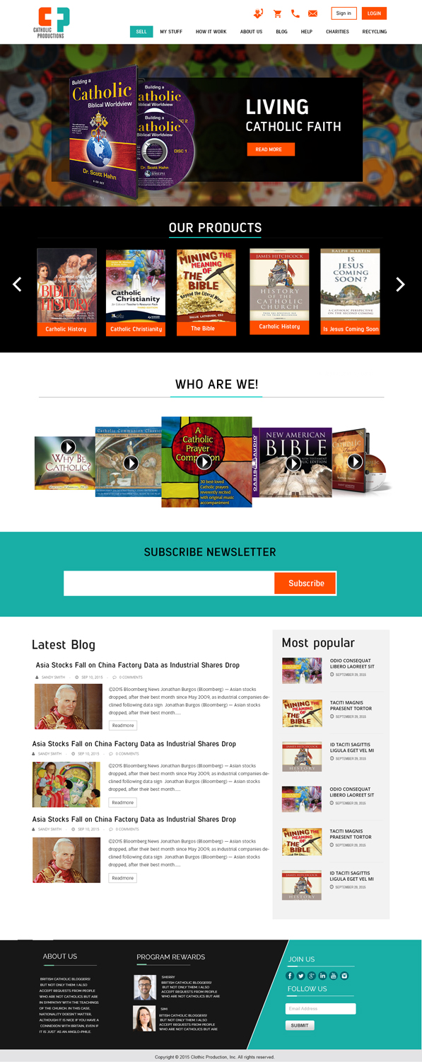 Web Design by webxvision for Catholic Productions | Design #9288931