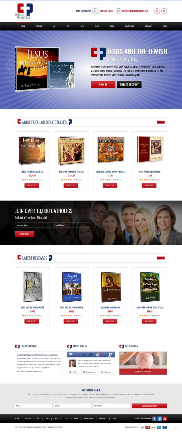 Web Design by pb for Catholic Productions | Design #9175969