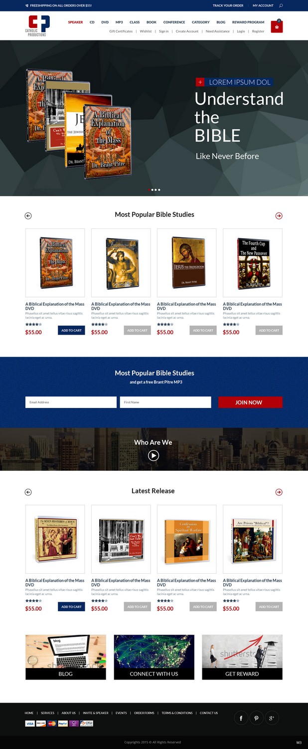Web Design by pb for Catholic Productions | Design #9185776