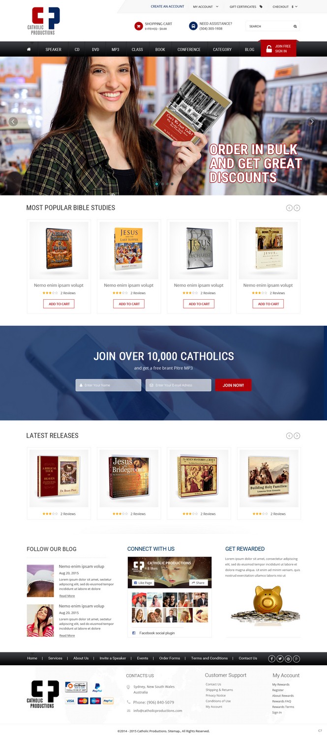 Diseño Web por pb para Catholic Productions | Diseño #9185777