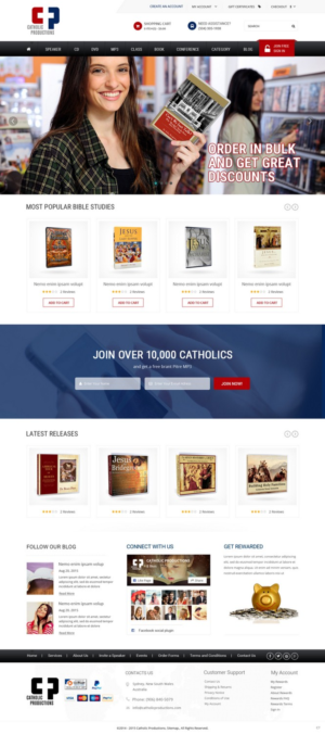 Web Design by pb for Catholic Productions | Design: #9185777