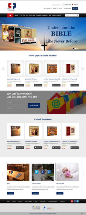 Web Design by pb for Catholic Productions | Design: #9185778