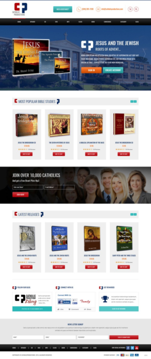 Web Design by pb for Catholic Productions | Design: #9210344