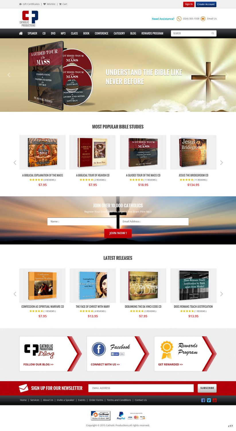 Web Design by pb for Catholic Productions | Design #9210346