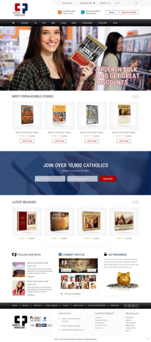 Web Design by pb for Catholic Productions | Design: #9211429