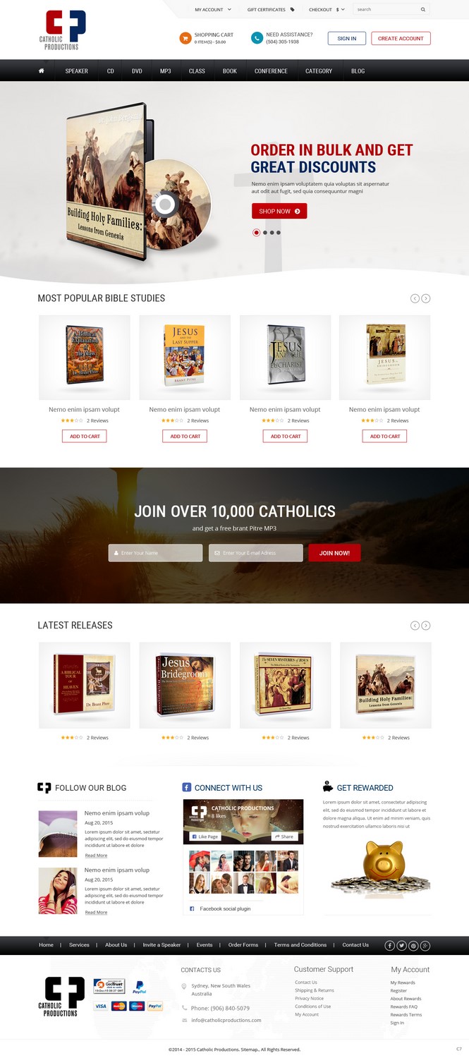 Web Design by pb for Catholic Productions | Design #9211430