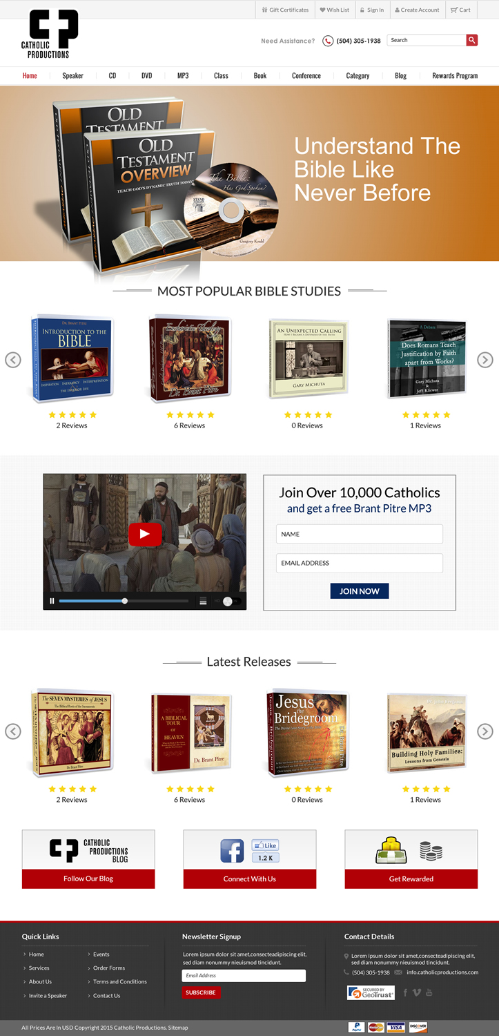 Web Design by Sbss for Catholic Productions | Design #9182921