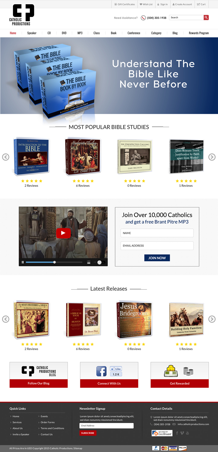 Web Design by Sbss for Catholic Productions | Design #9182922