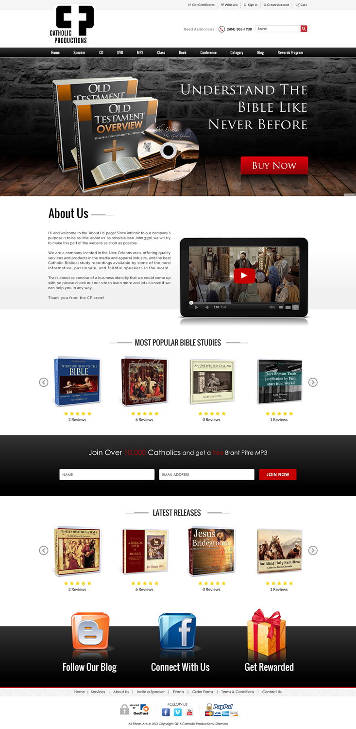 Web Design by Sbss for Catholic Productions | Design #9184588