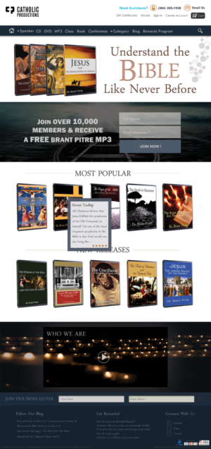 Web Design by TonyZDesign for Catholic Productions | Design #9239770