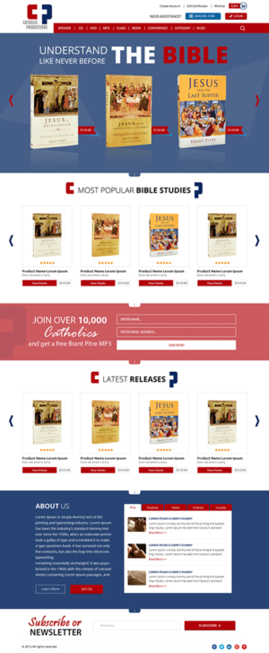 Web Design by MAI for Catholic Productions | Design: #9200691