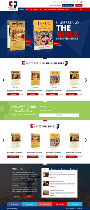Web Design by MAI for Catholic Productions | Design: #9203161