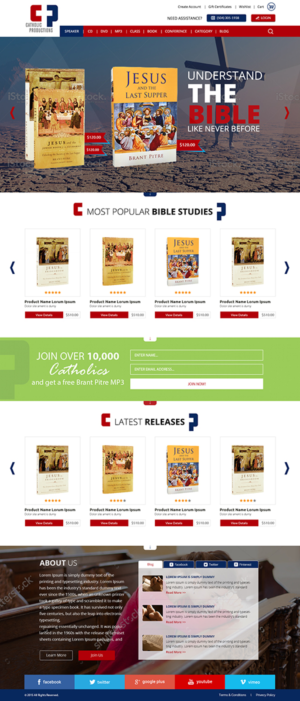Web Design by MAI for Catholic Productions | Design: #9203189