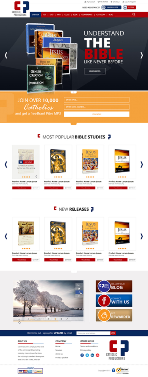 Web Design by MAI for Catholic Productions | Design: #9209553