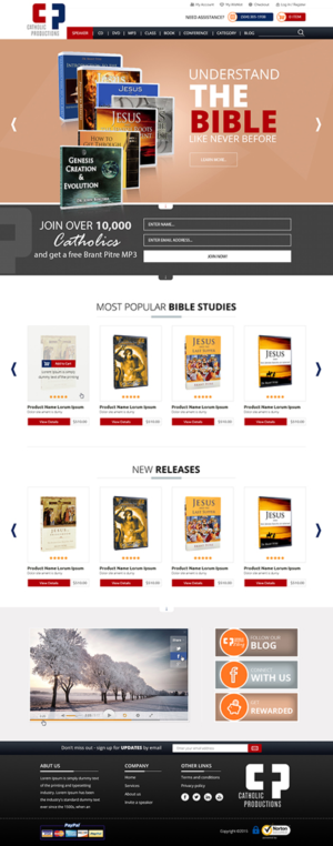 Web Design by MAI for Catholic Productions | Design: #9210611