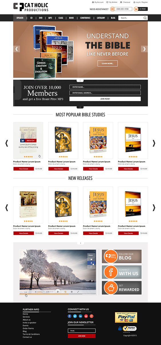 Web Design by MAI for Catholic Productions | Design #9221628