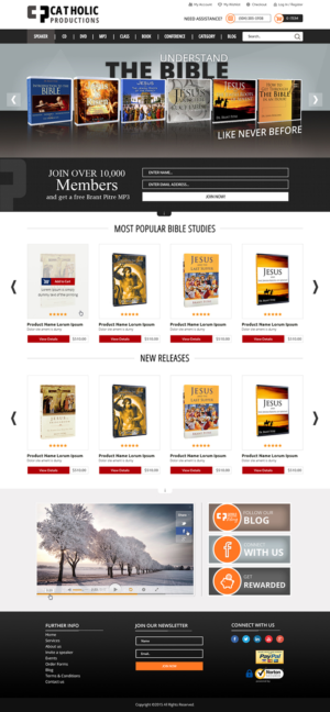 Web Design by MAI for Catholic Productions | Design: #9222683