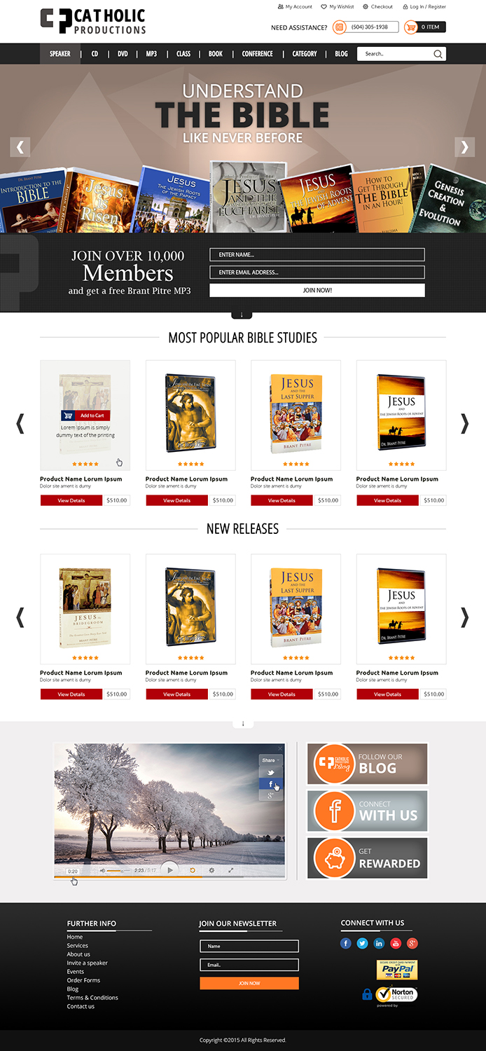 Web Design by MAI for Catholic Productions | Design #9222753